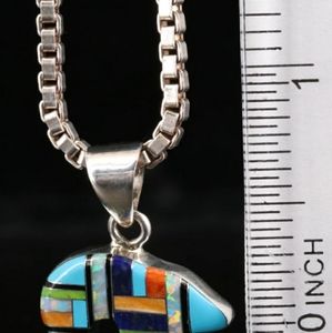 NECKLACE with Inlay Mosaic Pendant